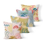 Kit 4 Almofadas Decorativas Own Estampa Abstrata Com Fundo Ro