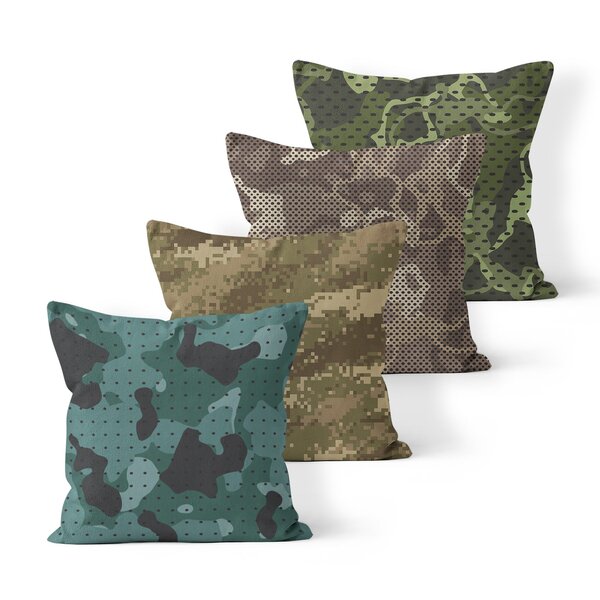 Kit 4 Almofadas Decorativas Own Estampa Camuflada - 45x45 Cm