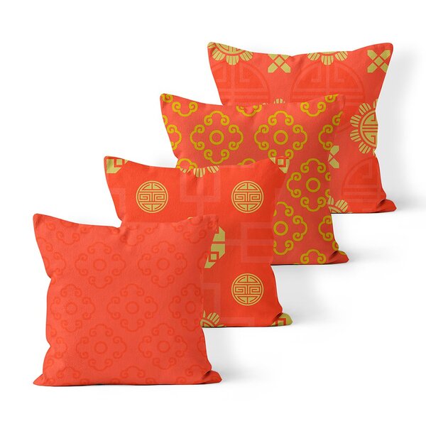 Kit 4 Almofadas Decorativas Own Estampa Chinesa - 45x45 Cm