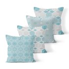 Kit 4 Almofadas Decorativas Own Estampa Geométrica Tom De Azu