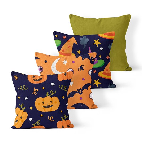 Kit 4 Almofadas Decorativas Own Estampa Halloween - 45x45 Cm