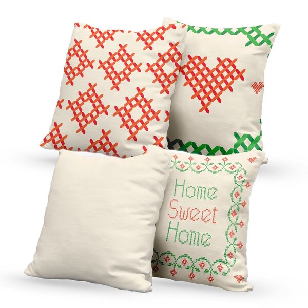 Kit 4 Almofadas Decorativas Own Estampas De Crochê Home Tecid
