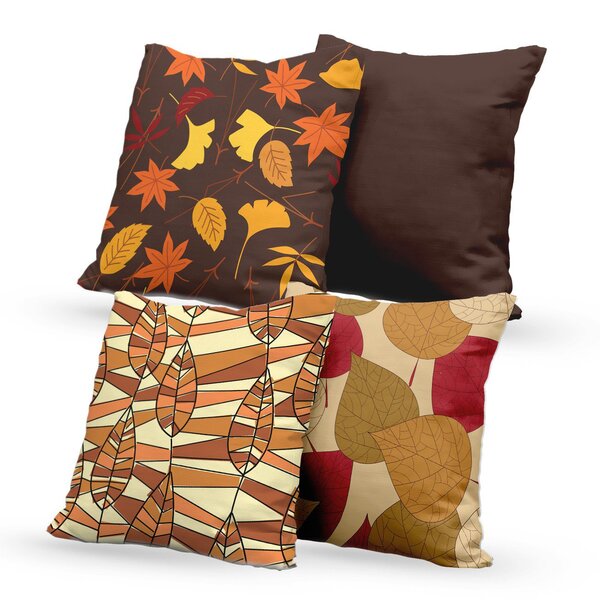 Kit 4 Almofadas Decorativas Own Estampas Folhas Outono - 45x4