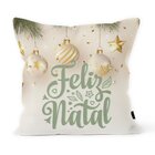 Kit 4 Almofadas Decorativas Own Feliz Natal E Lisas - 45x45 Cm