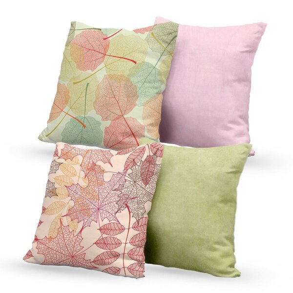 Kit 4 Almofadas Decorativas Own Folhas Outono Coloridas - 45x
