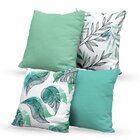 Kit 4 Almofadas Decorativas Own Folhas Verdes - 45x45 Cm