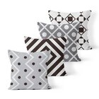 Kit 4 Almofadas Decorativas Own Geométrica Com Poá - 45x45 Cm