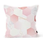 Kit 4 Almofadas Decorativas Own Geométrica Rosa E Branco - 45