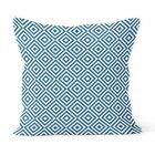 Kit 4 Almofadas Decorativas Own Geométricas Azul E Lisa - 45x