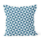 Kit 4 Almofadas Decorativas Own Geométricas Azul E Lisa - 45x