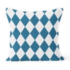 Kit 4 Almofadas Decorativas Own Geométricas Azul E Lisa - 45x