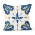 Kit 4 Almofadas Decorativas Own Geométricas Azulejo Azul E Do