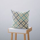 Kit 4 Almofadas Decorativas Own Geométricas Bege E Azul - 45x