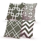 Kit 4 Almofadas Decorativas Own Geométricas Branca E Verde -