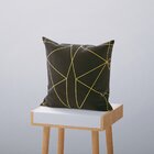 Kit 4 Almofadas Decorativas Own Geométricas Preta Branca Gold