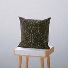 Kit 4 Almofadas Decorativas Own Geométricas Preta Branca Gold