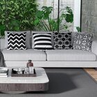 Kit 4 Almofadas Decorativas Own Geométricas Preta E Branca -