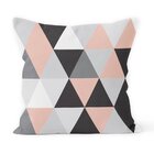 Kit 4 Almofadas Decorativas Own Geométricas Preta E Salmão -