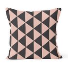 Kit 4 Almofadas Decorativas Own Geométricas Preta E Salmão -