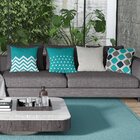 Kit 4 Almofadas Decorativas Own Geométricas Turquesa - 45x45