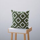 Kit 4 Almofadas Decorativas Own Geométricas Verde E Branca -