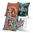 Kit 4 Almofadas Decorativas Own Guns Beatles Gorillaz Kiss -