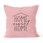 Kit 4 Almofadas Decorativas Own Home Sweet Home E Cílios Rosa