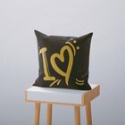 Kit 4 Almofadas Decorativas Own Love Preta - 45x45 Cm Tecido