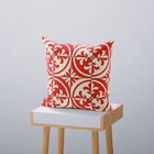 Kit 4 Almofadas Decorativas Own Mosaicos Vermelha E Branca -