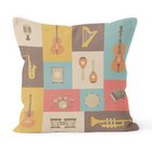 Kit 4 Almofadas Decorativas Own Music Retro - 45x45 Cm Tecido