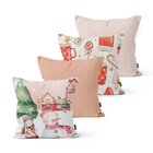 Kit 4 Almofadas Decorativas Own Natal Bonecos - 45x45 Cm