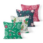 Kit 4 Almofadas Decorativas Own Natal Colors Tecido Confortáv