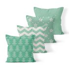 Kit 4 Almofadas Decorativas Own Natal Estampas Verde - 45x45