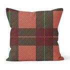 Kit 4 Almofadas Decorativas Own Natal Xadrez Bordô  - 45x45 Cm