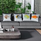 Kit 4 Almofadas Decorativas Own Peixes - 45x45 Cm Tecido Conf