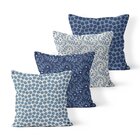 Kit 4 Almofadas Decorativas Own Poá E Ramos - 45x45 Cm