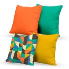 Kit 4 Almofadas Decorativas Own Retrô Coloridas  - 45x45 Cm