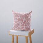 Kit 4 Almofadas Decorativas Own Rosa Geométrico Branco - 45x4