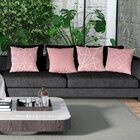 Kit 4 Almofadas Decorativas Own Rosa Geométrico Branco - 45x4