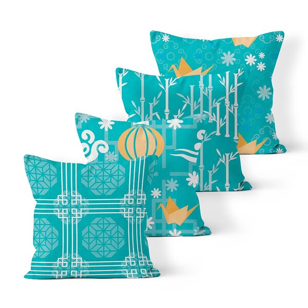 Kit 4 Almofadas Decorativas Own Tiffany Estampas - 45x45 Cm