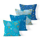 Kit 4 Almofadas Decorativas Own Tons De Azul - 45x45 Cm