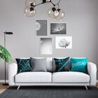 Kit 4 Almofadas Decorativas Own Traços E Gratidão Azul - 45x4