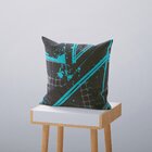 Kit 4 Almofadas Decorativas Own Traços E Gratidão Azul - 45x4