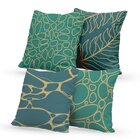 Kit 4 Almofadas Decorativas Own Verdes - 45x45 Cm Tecido Conf