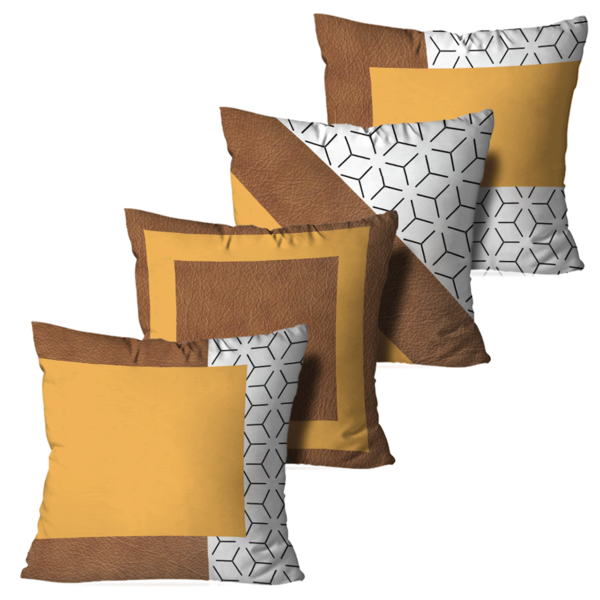 Kit 4 Almofadas Decorativas Padrões Geométricos