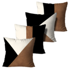 Kit 4 Almofadas Decorativas Rústica Marrom