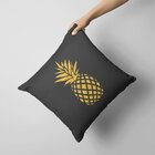 Kit 4 Almofadas Divine Abacaxi Black Único