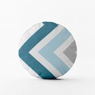 Kit 4 Almofadas Divine Chevron Azul Único