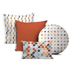 Kit 4 Almofadas Divine Elementos Geométricos Multicolor Único