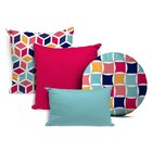Kit 4 Almofadas Divine Elementos Geométricos Único